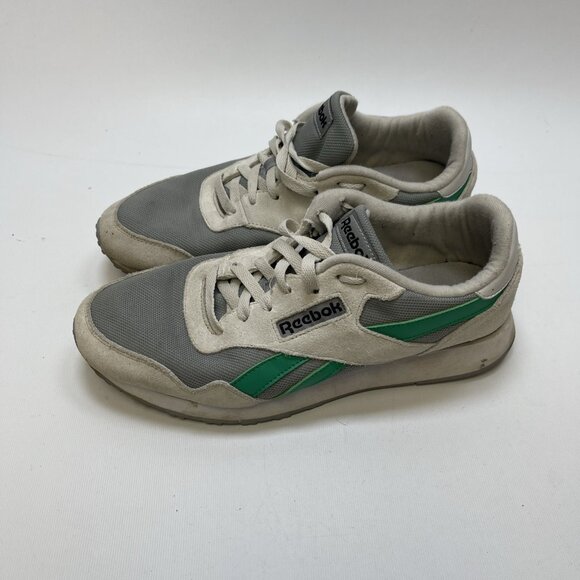 Reebok Classic Nylon Shoes Grey Off-White / Mint Green Men Sz 10 US Retro - Picture 4 of 13